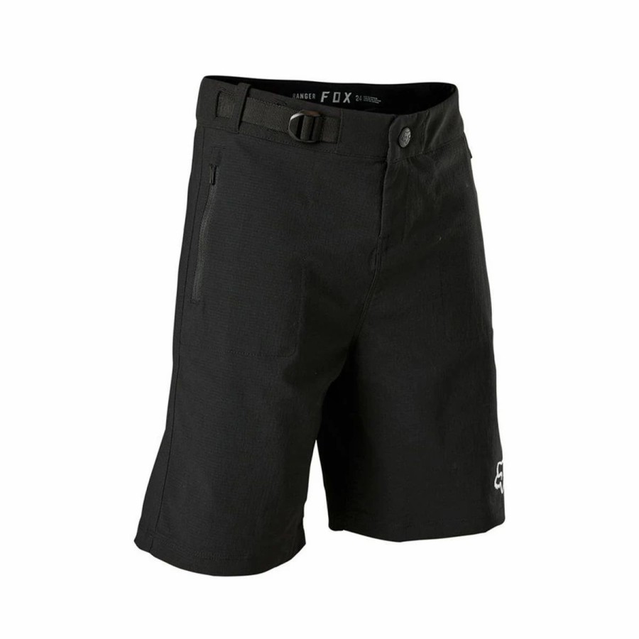 Bike Shorts & Bibs * | Fox Racing Youth Ranger Shorts With Liner Black