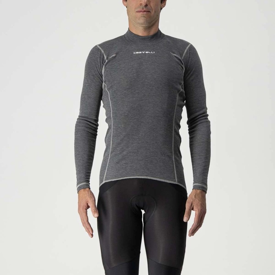 Bike Shirts & Jerseys * | Castelli Flanders Warm Long Sleeve Gray