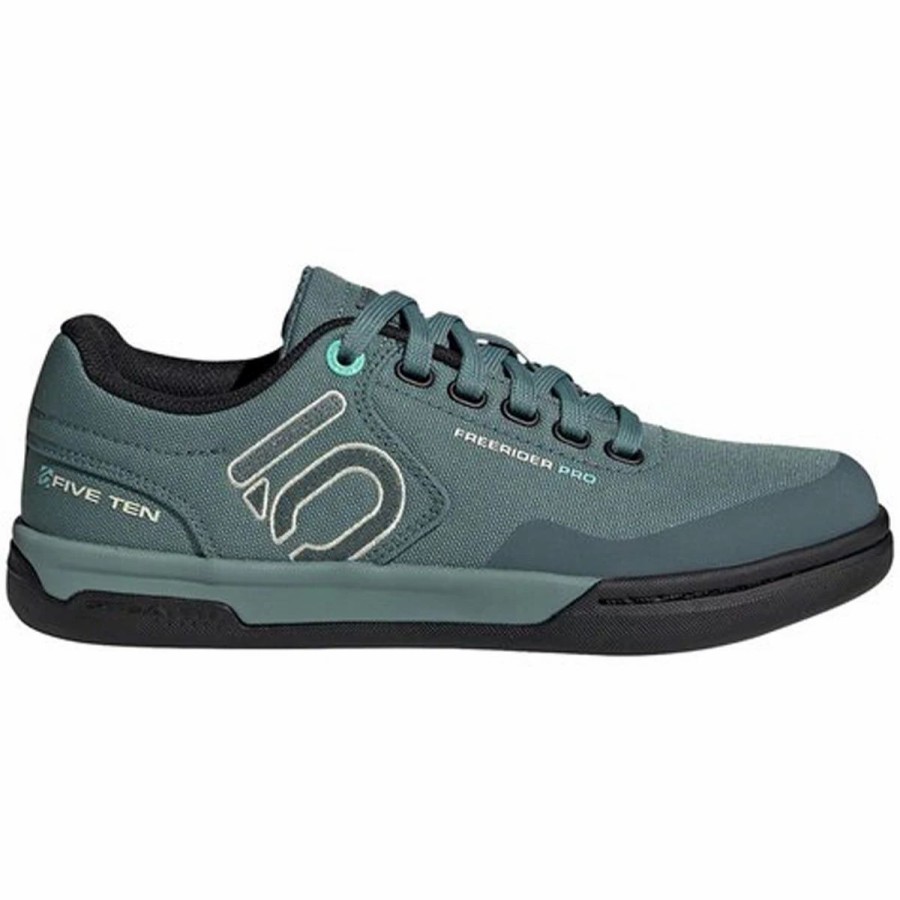 Bike Shoes * | Five Ten Freerider Pro Canvas Women'S Mtb Shoes Hazy Emerald/Acid Mint/Core Black