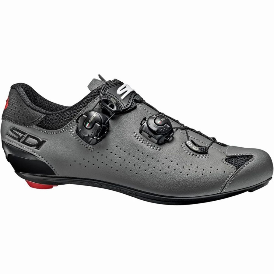 Bike Shoes * | Sidi Genius 10 Road Cycling Shoes Black/Grey