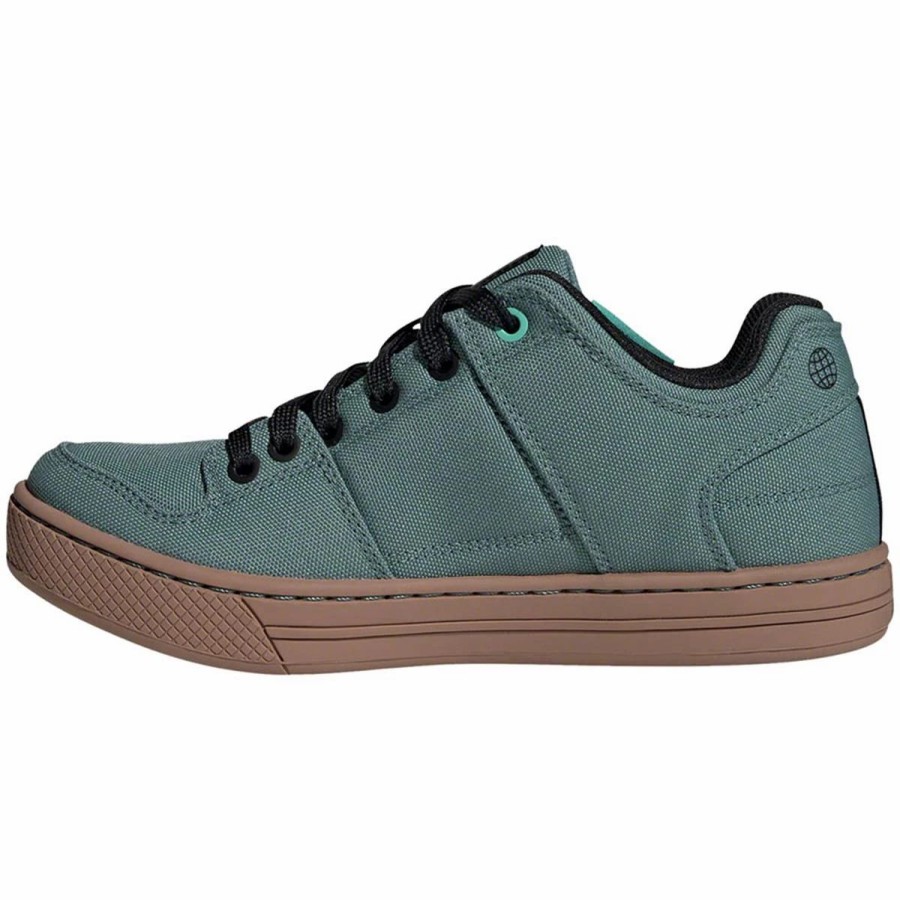 Bike Shoes * | Five Ten Freerider Canvas Women'S Mtb Shoes Hazy Emerald/Core Black/Acid Mint