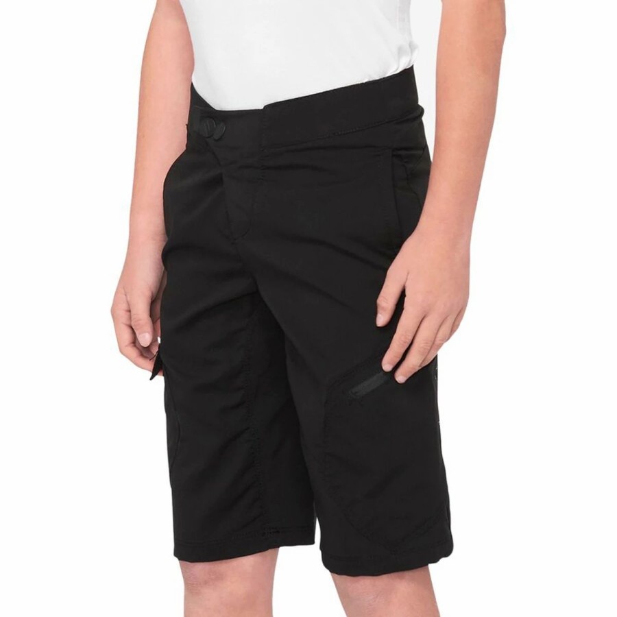 Bike Shorts & Bibs * | 100% Ridecamp Youth Shorts Black