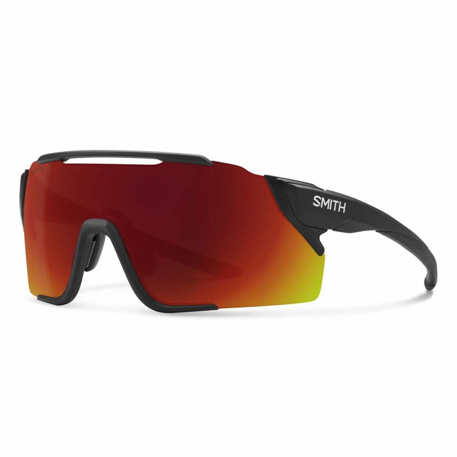 Bike Sunglasses & Bike Goggles * | Smith Attack Mtb Chromapop Sunglasses 2022 Matte Black Chromapop Violet Mirror