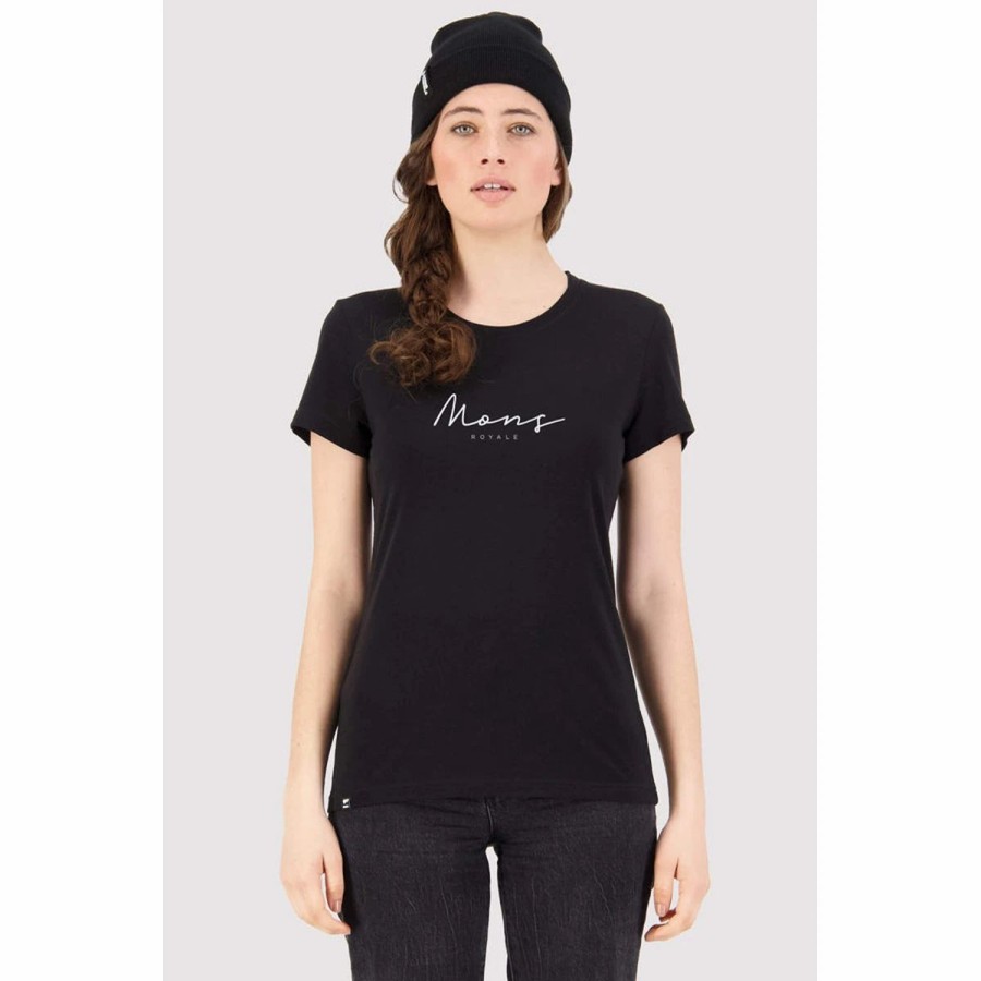 Bike Shirts & Jerseys * | Mons Royale Womens Icon Tee 2021 Black