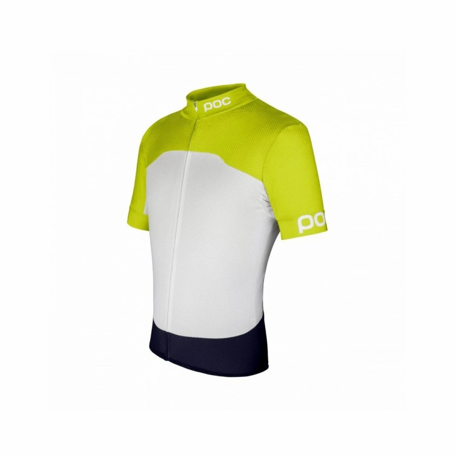 Bike Shirts & Jerseys * | Poc Raceday Climber Jersey Unobtanium Yellow/Hydrogen Whi Large*Damaged Package*