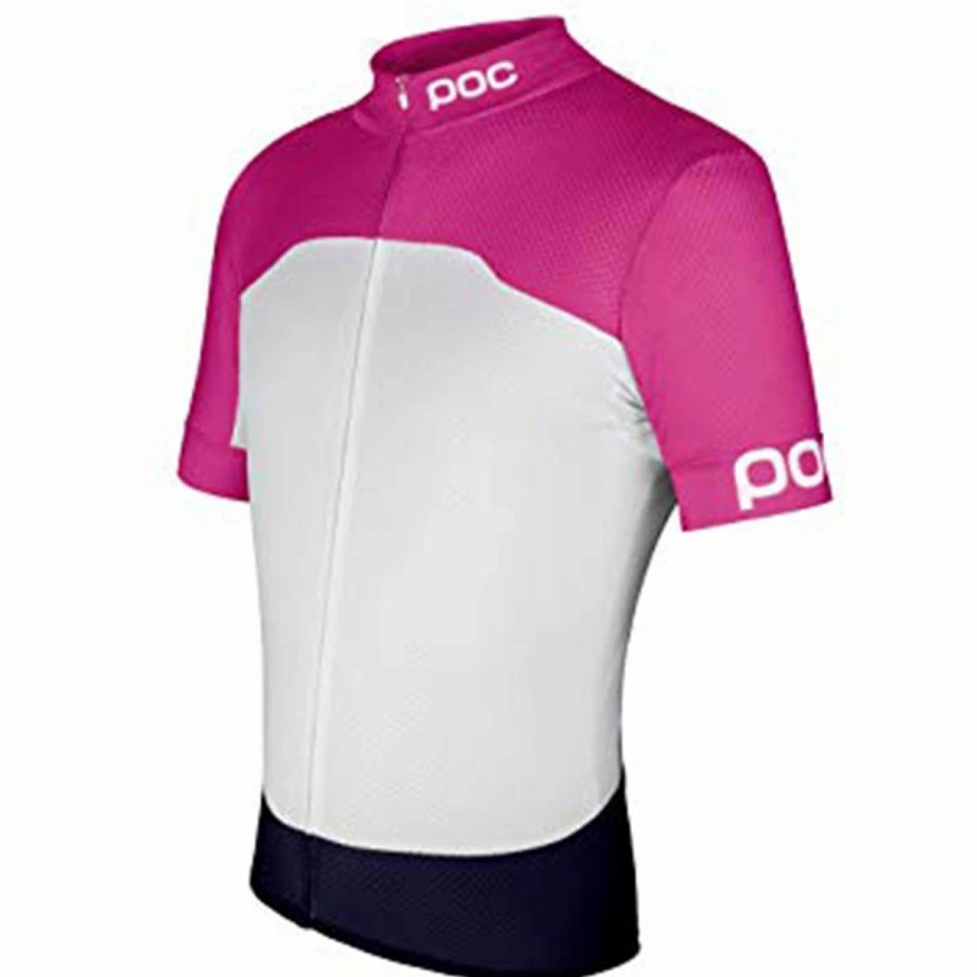 Bike Shirts & Jerseys * | Poc Raceday Women'S Climber Jersey Fluorescent Pink/Hydrogen White