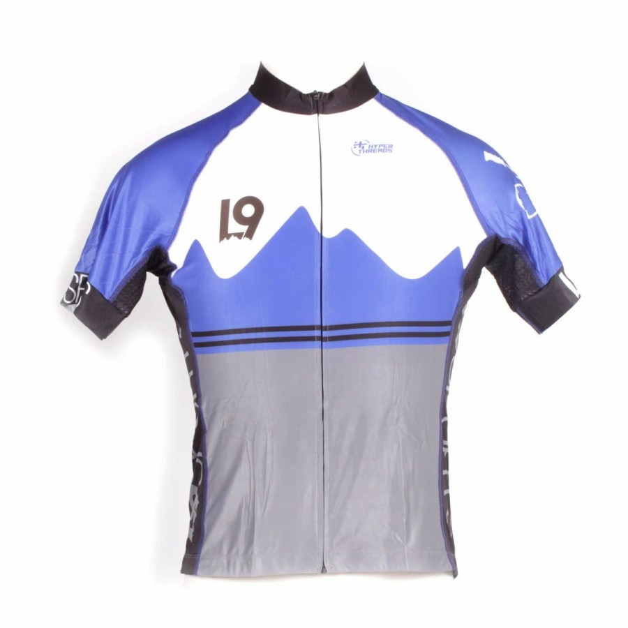 Bike Shirts & Jerseys * | L9 Sports Pro Cycling Men'S Ss Jersey Black/Blue