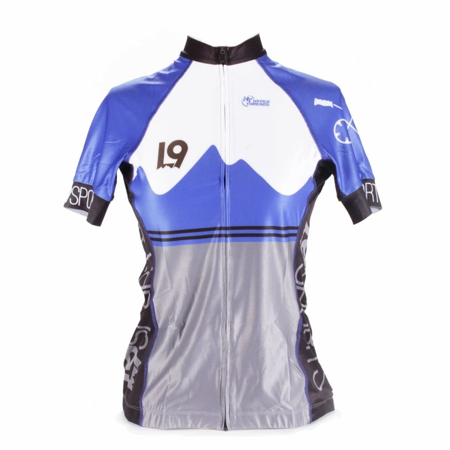 Bike Shirts & Jerseys * | L9 Sports Pro Women'S Cycling Ss Jersey Black/Blue