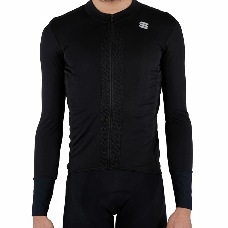 Bike Shirts & Jerseys * | Sportful Strike Long Sleeve Cycling Jersey Black White