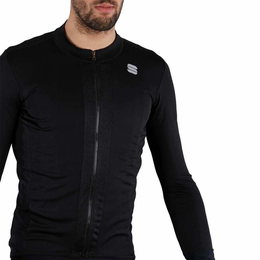 Bike Shirts & Jerseys * | Sportful Strike Long Sleeve Cycling Jersey Black White