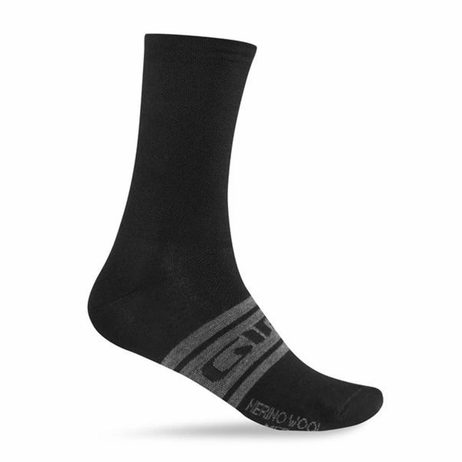 Bike Socks * | Giro Seasonal Merino Wool Socks Black