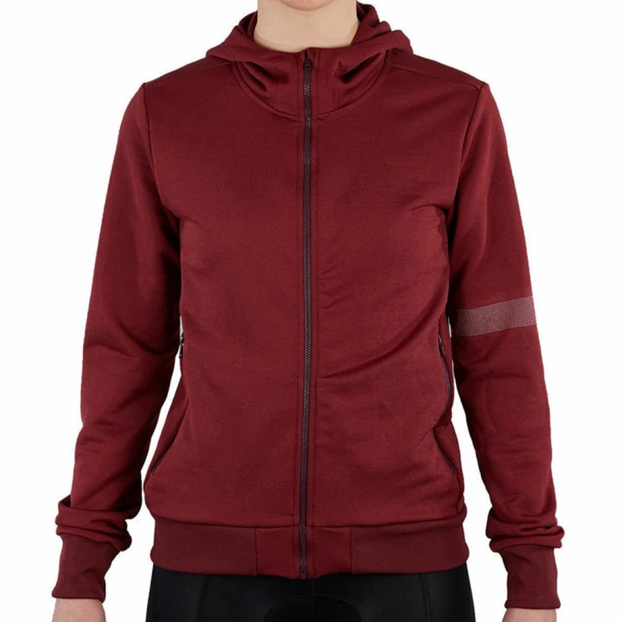 Bike Shirts & Jerseys * | Sportful Giara Women'S Cycling Hoodie Red Wine