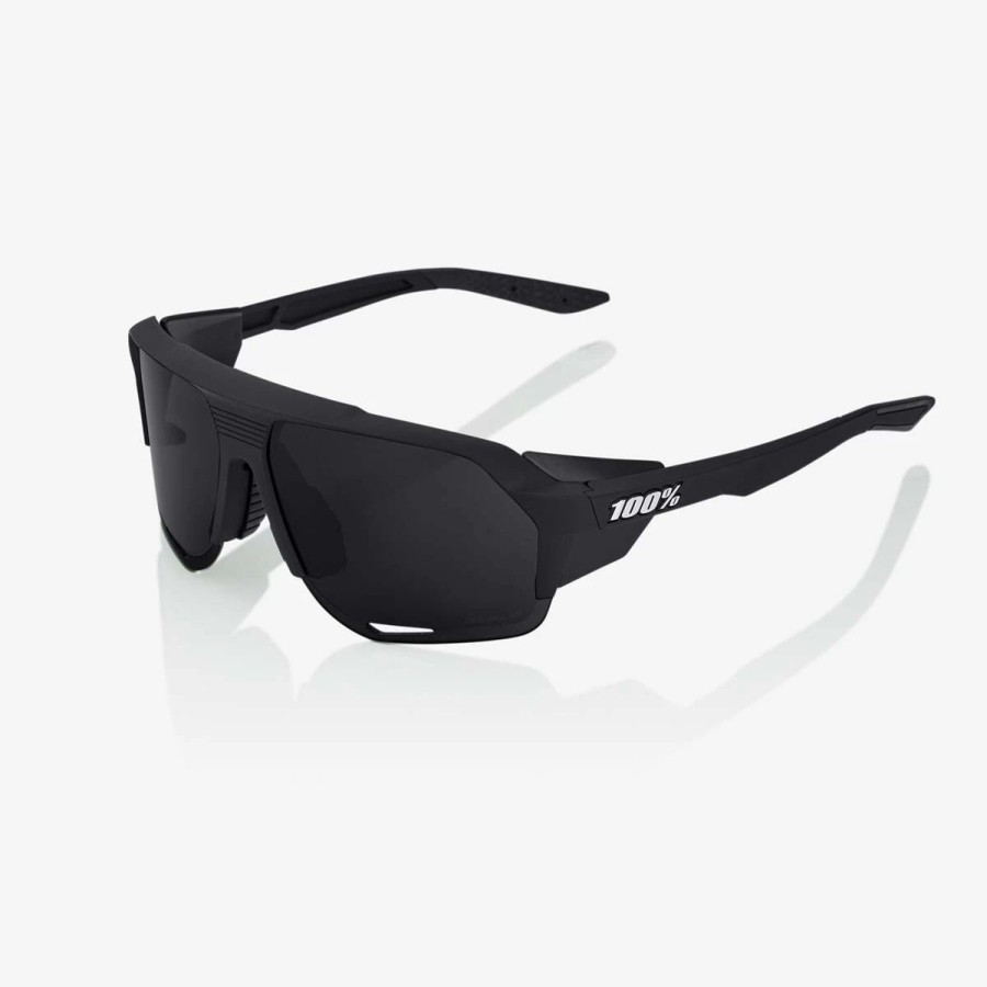 Bike Sunglasses & Bike Goggles * | 100% Norvik Sunglasses *Damaged Packaging* Matte Black Grey Peakpolar Lens