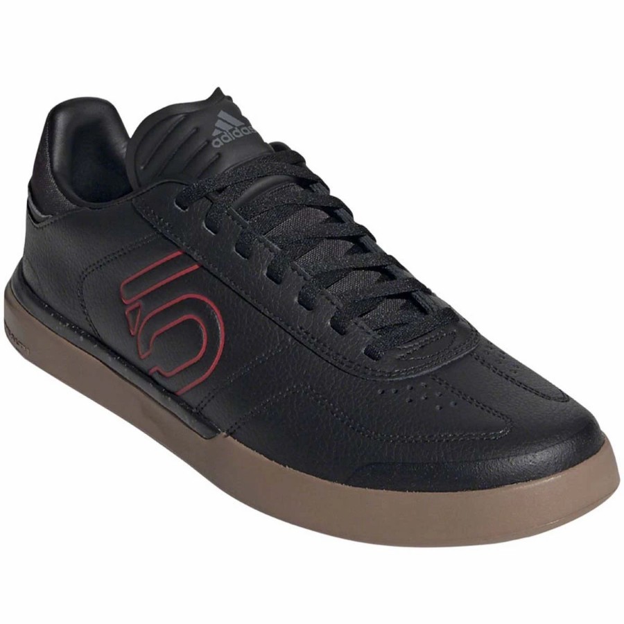 Bike Shoes * | Five Ten Sleuth Dlx Pu Flat Shoe- Black/Scarlet/Gum 11