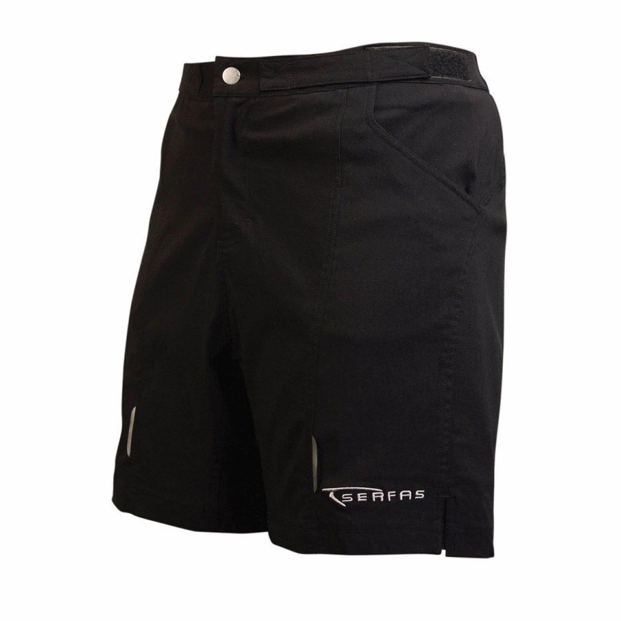 Bike Shorts & Bibs * | Serfas Zip Baggy Women'S Cycling Shorts Black