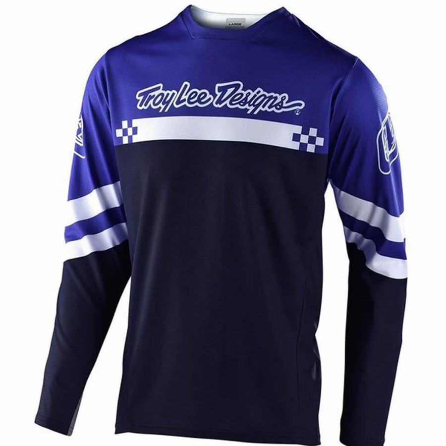 Bike Shirts & Jerseys * | Troy Lee Designs Youth Sprint Jersey Royal Blue/White