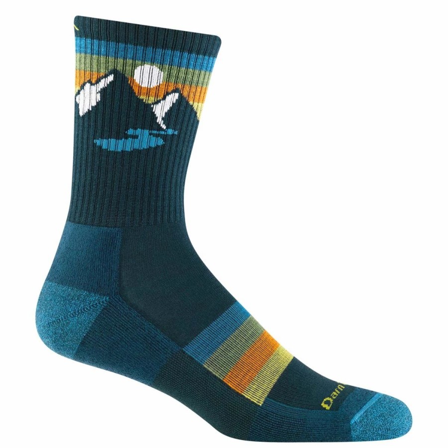 Bike Socks * | Darn Tough Sunset Ridge Micro Crew Lightweight With Cushion Men'S Socks Bottle