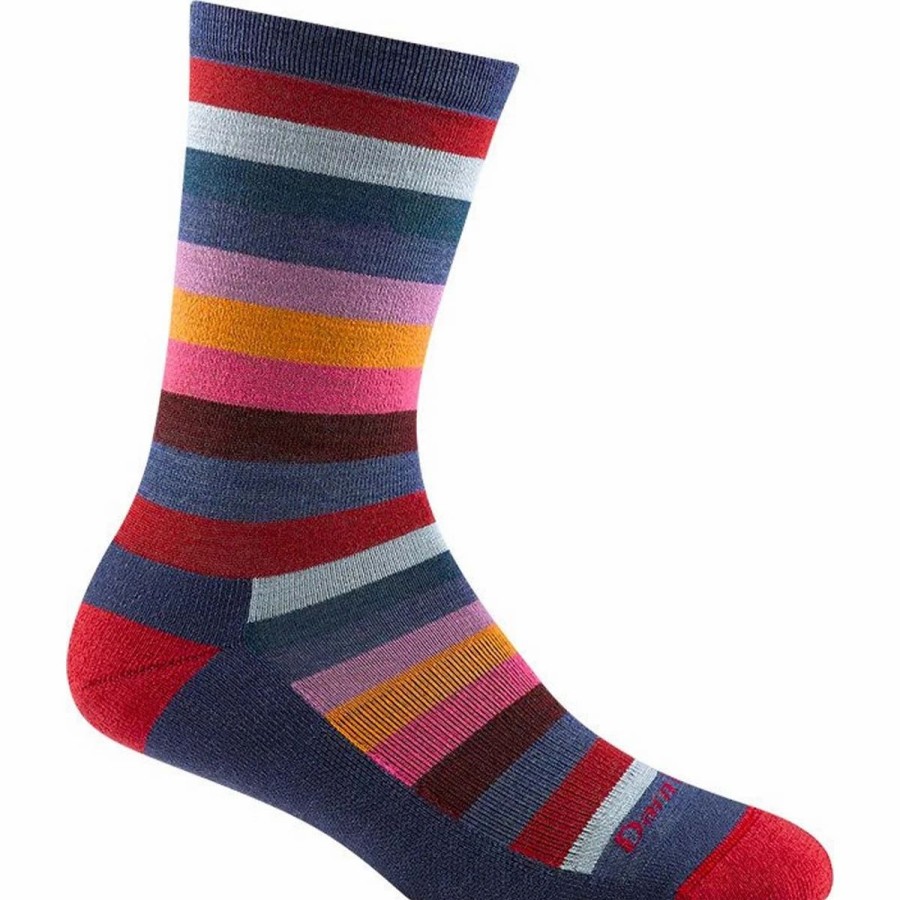 Bike Socks * | Darn Tough Mystic Stripe Crew Lightweight With Cushion Women'S Socks